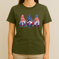 Funny USA American Flag 4th Of July Gnomes T-Shirt