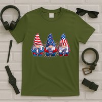 Funny USA American Flag 4th Of July Gnomes T-Shirt