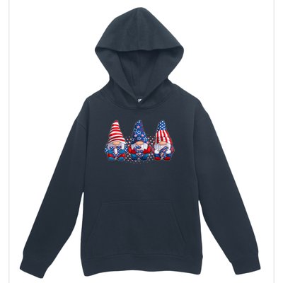 Funny USA American Flag 4th Of July Gnomes Urban Pullover Hoodie