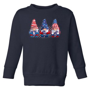 Funny USA American Flag 4th Of July Gnomes Toddler Sweatshirt