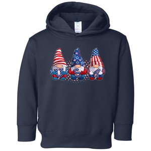 Funny USA American Flag 4th Of July Gnomes Toddler Hoodie