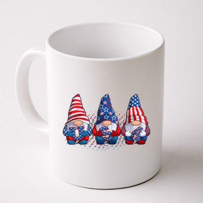 Funny USA American Flag 4th Of July Gnomes Coffee Mug