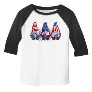 Funny USA American Flag 4th Of July Gnomes Toddler Fine Jersey T-Shirt