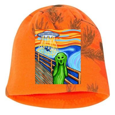 Funny UFO Believe In Aliens Alien Humor Gift Funny Alien Lover Kati - Camo Knit Beanie