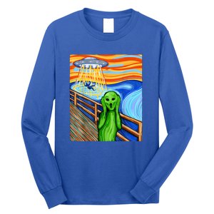 Funny UFO Believe In Aliens Alien Humor Gift Funny Alien Lover Long Sleeve Shirt