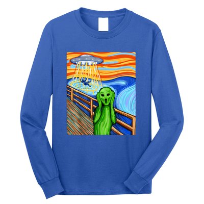 Funny UFO Believe In Aliens Alien Humor Gift Funny Alien Lover Long Sleeve Shirt