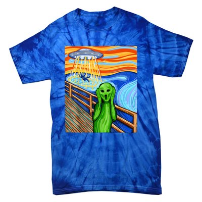 Funny UFO Believe In Aliens Alien Humor Gift Funny Alien Lover Tie-Dye T-Shirt