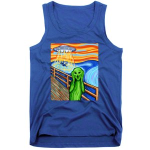 Funny UFO Believe In Aliens Alien Humor Gift Funny Alien Lover Tank Top