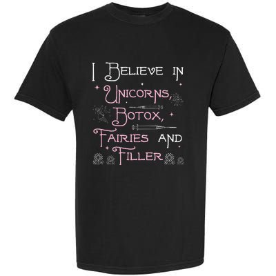 Funny Unicorns Botox Fairies And Filler Aesthetician Nurses Garment-Dyed Heavyweight T-Shirt