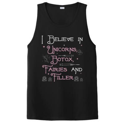 Funny Unicorns Botox Fairies And Filler Aesthetician Nurses PosiCharge Competitor Tank