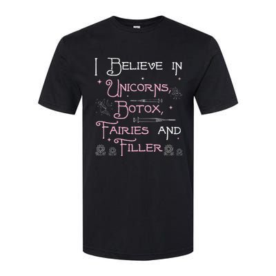 Funny Unicorns Botox Fairies And Filler Aesthetician Nurses Softstyle CVC T-Shirt