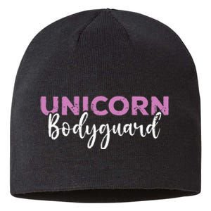 Funny Unicorn Bodyguard Unicorn Security Sustainable Beanie