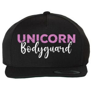 Funny Unicorn Bodyguard Unicorn Security Wool Snapback Cap