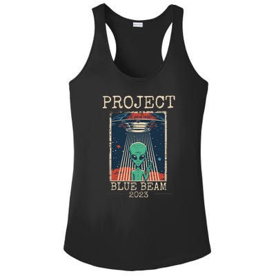 Funny UFO Balloon China Alien Project Blue Beam Ladies PosiCharge Competitor Racerback Tank