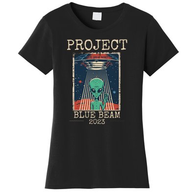 Funny UFO Balloon China Alien Project Blue Beam Women's T-Shirt