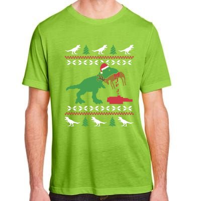 Funny Ugly Christmas Sweater Trex Reindeer Ugly Xmas Trex Gift Adult ChromaSoft Performance T-Shirt