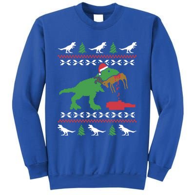 Funny Ugly Christmas Sweater Trex Reindeer Ugly Xmas Trex Gift Sweatshirt