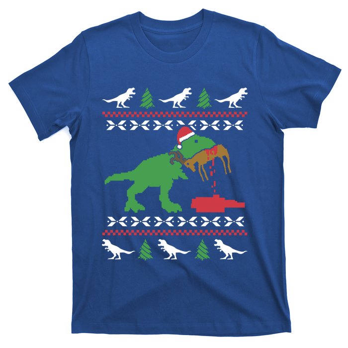 Funny Ugly Christmas Sweater Trex Reindeer Ugly Xmas Trex Gift T-Shirt