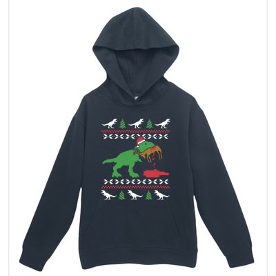 Funny Ugly Christmas Sweater Trex Reindeer Ugly Xmas Trex Gift Urban Pullover Hoodie