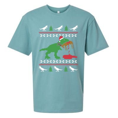 Funny Ugly Christmas Sweater Trex Reindeer Ugly Xmas Trex Gift Sueded Cloud Jersey T-Shirt