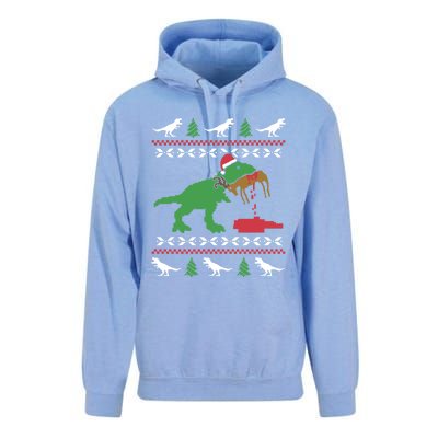 Funny Ugly Christmas Sweater Trex Reindeer Ugly Xmas Trex Gift Unisex Surf Hoodie