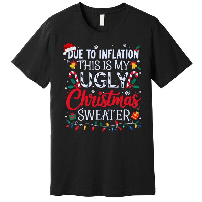 Funny Ugly Christmas Sweater Couples Matching Xmas Premium T-Shirt