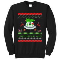 Funny Ugly Christmas Alien UFO Santa Reindeer Tree Gift  Sweatshirt