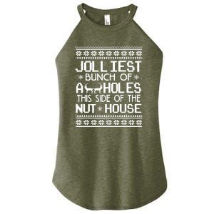 Jolliest Bunch of Assholes This Side of the Nuthouse Ugly Christmas Women's Perfect Tri Rocker Tank