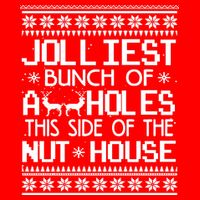 Jolliest Bunch of Assholes This Side of the Nuthouse Ugly Christmas 16 in Basic Backpack