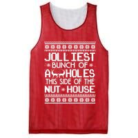 Jolliest Bunch of Assholes This Side of the Nuthouse Ugly Christmas Mesh Reversible Basketball Jersey Tank