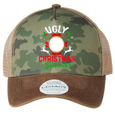 Funny Ugly Christmas Sweater With Mirror Legacy Tie Dye Trucker Hat