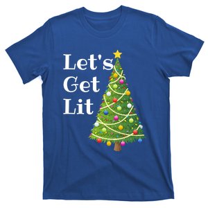 Funny Ugly Christmas Xmas Tree Idea Let’S Get Lit Gift T-Shirt