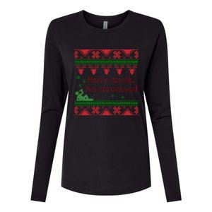 Funny Ugly Christmas Sweater Merry Drunk IM Christmas Gift Womens Cotton Relaxed Long Sleeve T-Shirt