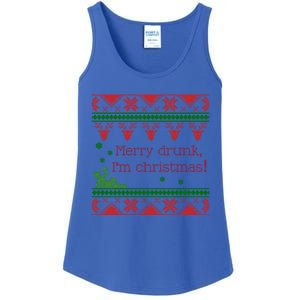 Funny Ugly Christmas Sweater Merry Drunk IM Christmas Gift Ladies Essential Tank