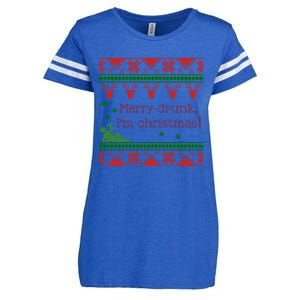 Funny Ugly Christmas Sweater Merry Drunk IM Christmas Gift Enza Ladies Jersey Football T-Shirt