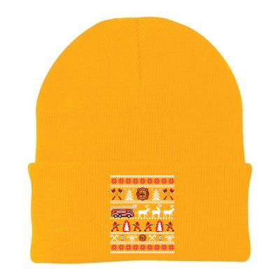 Firefighter Ugly Christmas Fireman Fire Department Knit Cap Winter Beanie