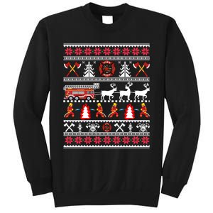 Firefighter Ugly Christmas Fireman Fire Department Sweatshirt