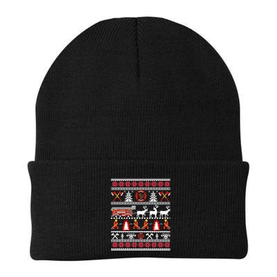 Firefighter Ugly Christmas Fireman Fire Department Beanie