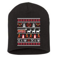 Firefighter Ugly Christmas Fireman Fire Department Short Acrylic Beanie