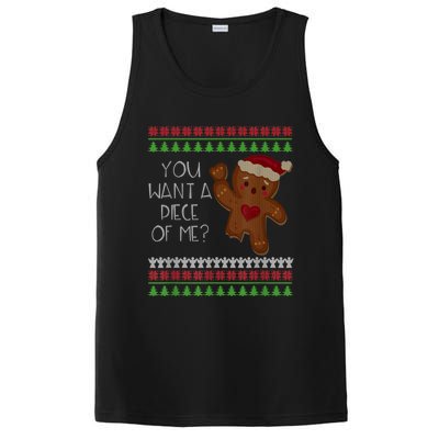 Funny Ugly Christmas Gingerbread Man You Want A Piece Of Me PosiCharge Competitor Tank