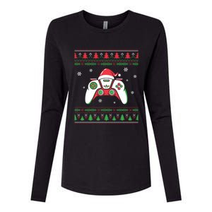 Family Ugly Christmas Santa Hat Video Computer Games Cute Gift Womens Cotton Relaxed Long Sleeve T-Shirt