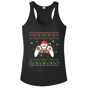 Family Ugly Christmas Santa Hat Video Computer Games Cute Gift Ladies PosiCharge Competitor Racerback Tank