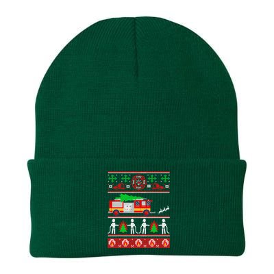 Firefighter Ugly Christmas Design for Firefighters or Knit Cap Winter Beanie