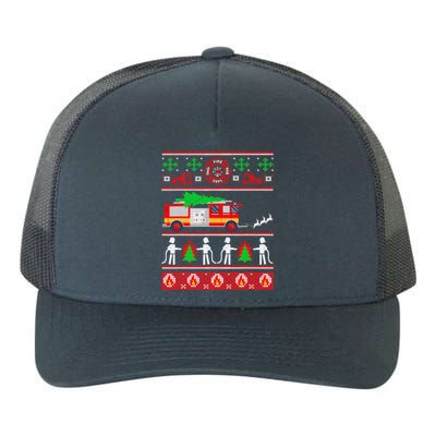 Firefighter Ugly Christmas Design for Firefighters or Yupoong Adult 5-Panel Trucker Hat