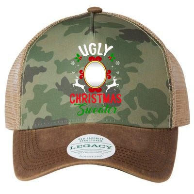 Funny Ugly Christmas Sweater With Mirror Gift Legacy Tie Dye Trucker Hat