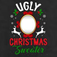 Funny Ugly Christmas Sweater With Mirror Gift Adult Drive Performance Visor
