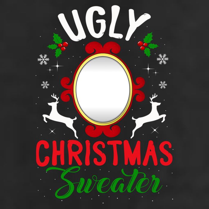 Funny Ugly Christmas Sweater With Mirror Gift Adult Drive Performance Visor
