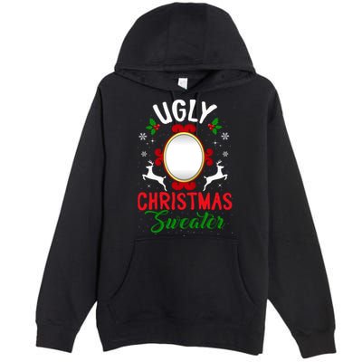 Funny Ugly Christmas Sweater With Mirror Gift Premium Pullover Hoodie