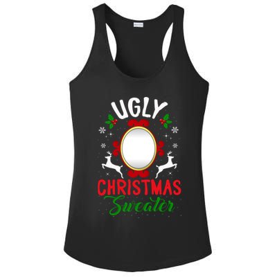 Funny Ugly Christmas Sweater With Mirror Gift Ladies PosiCharge Competitor Racerback Tank