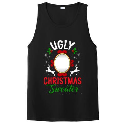 Funny Ugly Christmas Sweater With Mirror Gift PosiCharge Competitor Tank